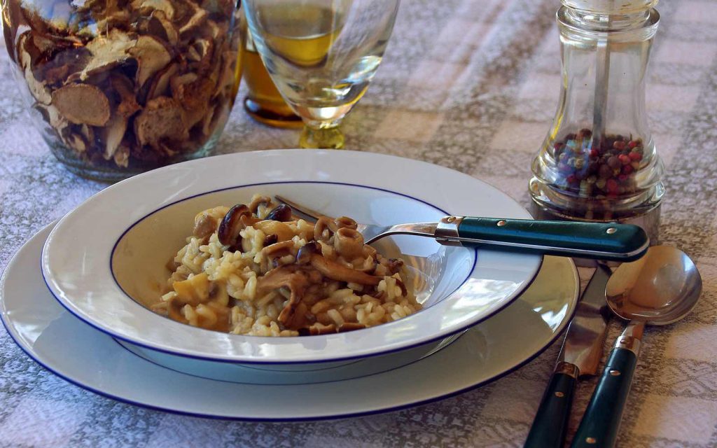 Pilz Risotto ohne Käse