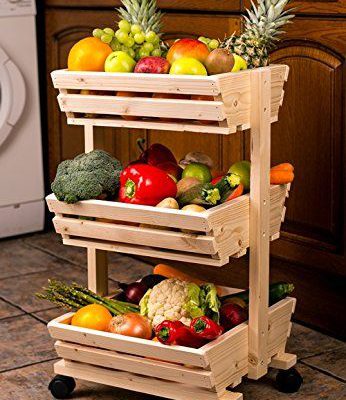 Holzständer für Obst und Gemüse