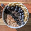 Leinsamen Bowl mit Obst