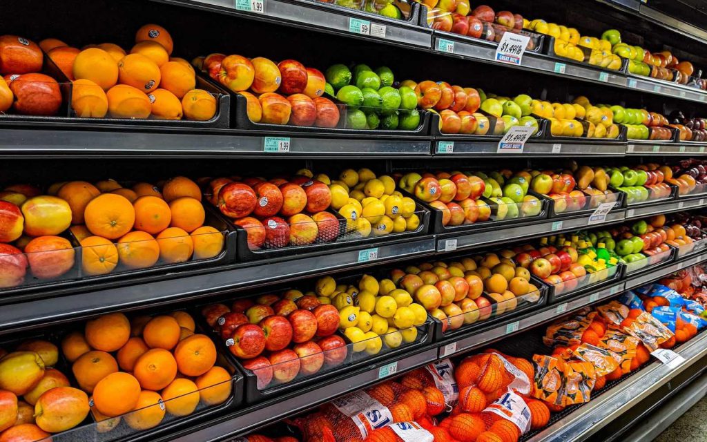 Obst Abteilung in einem Geschäft