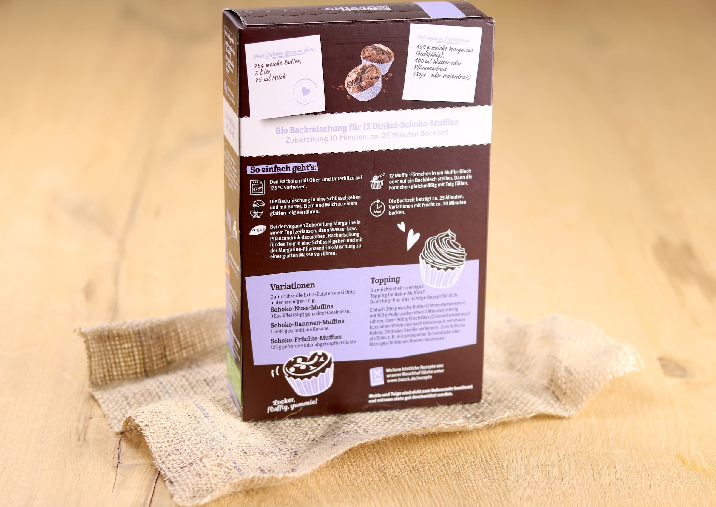 Bio Backmischung Dinkel-Schoko Muffins
