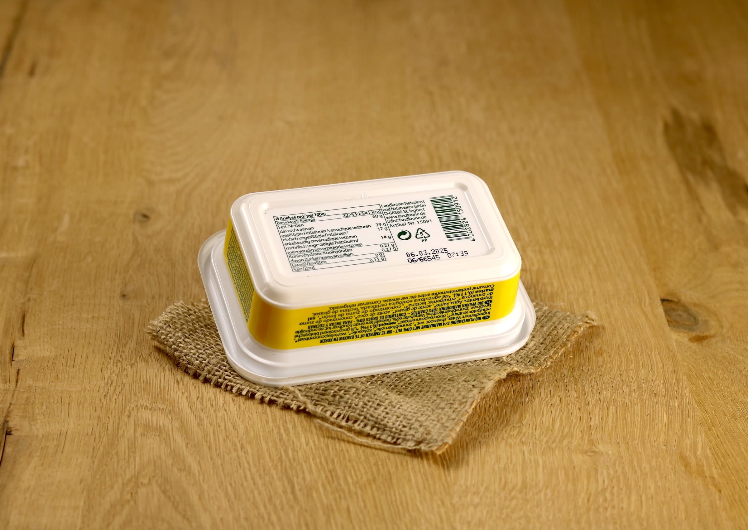 Bio vegane Margarine
