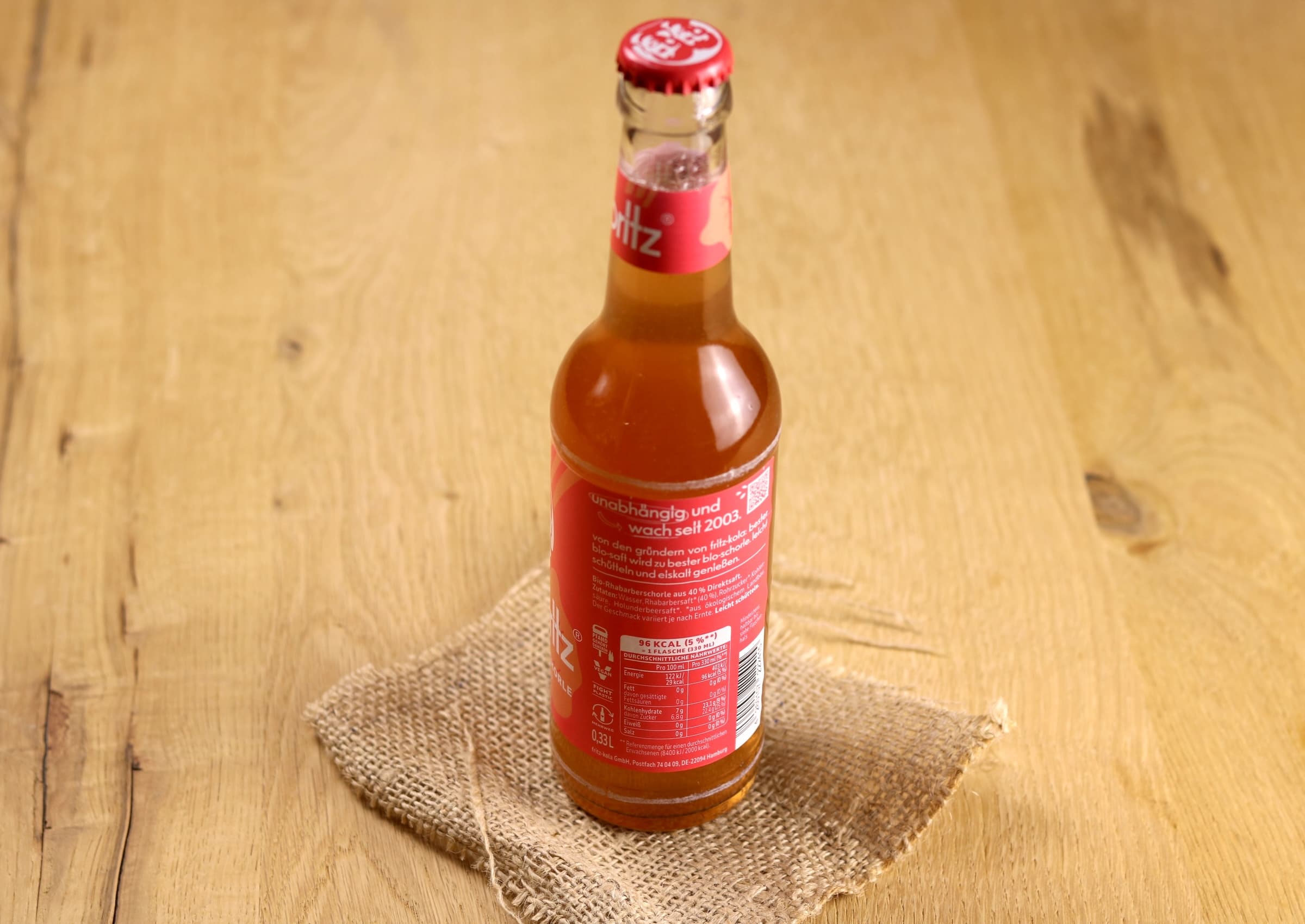 Fritz Bio Rhabarberschorle