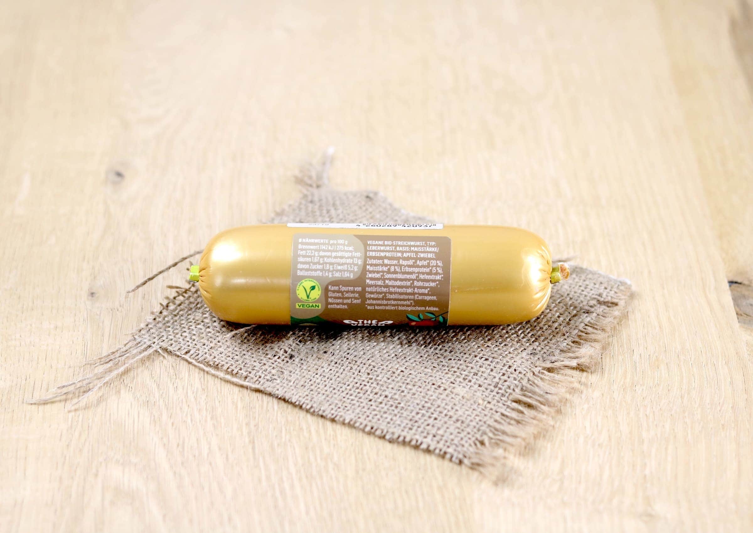 Bio vegane Streichwurst Apfel-Zwiebel