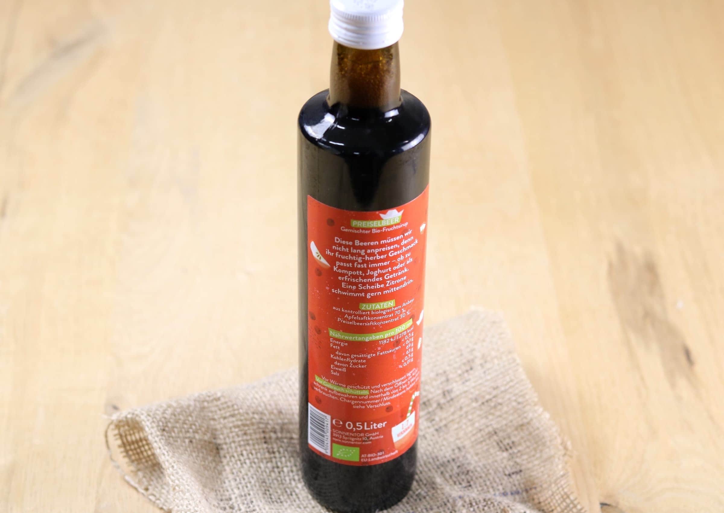 Sonnentor Preiselbeer Bio Sirup