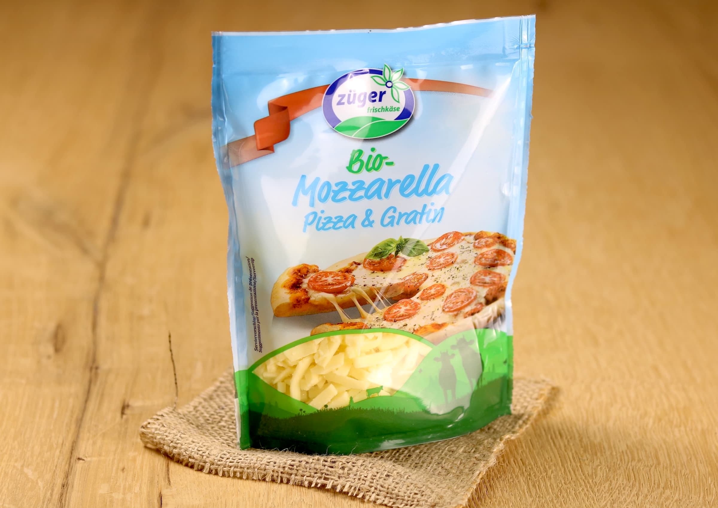 Bio Mozzarella, gerieben
