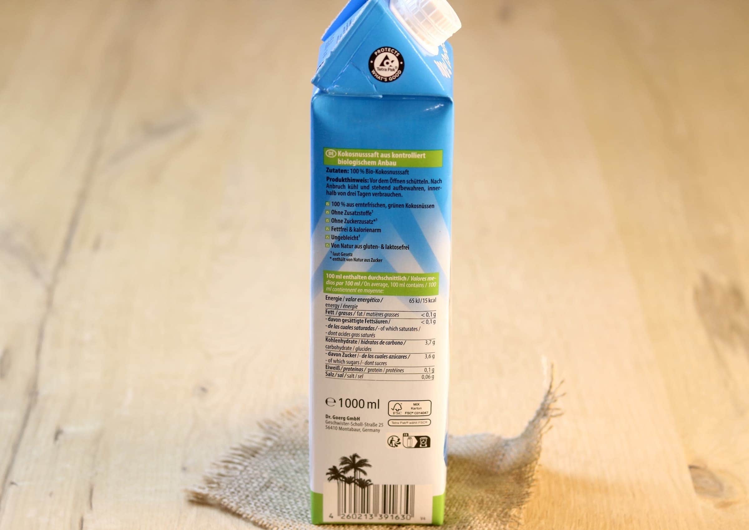 Bio Kokoswasser