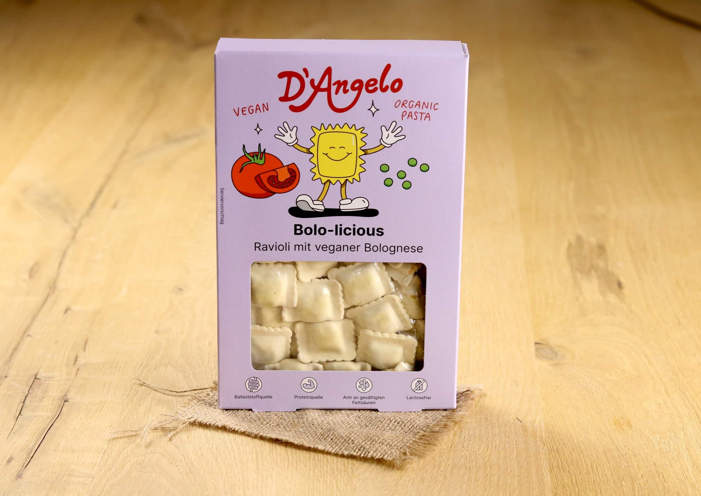 Bio Ravioli mit veganer Bolognese