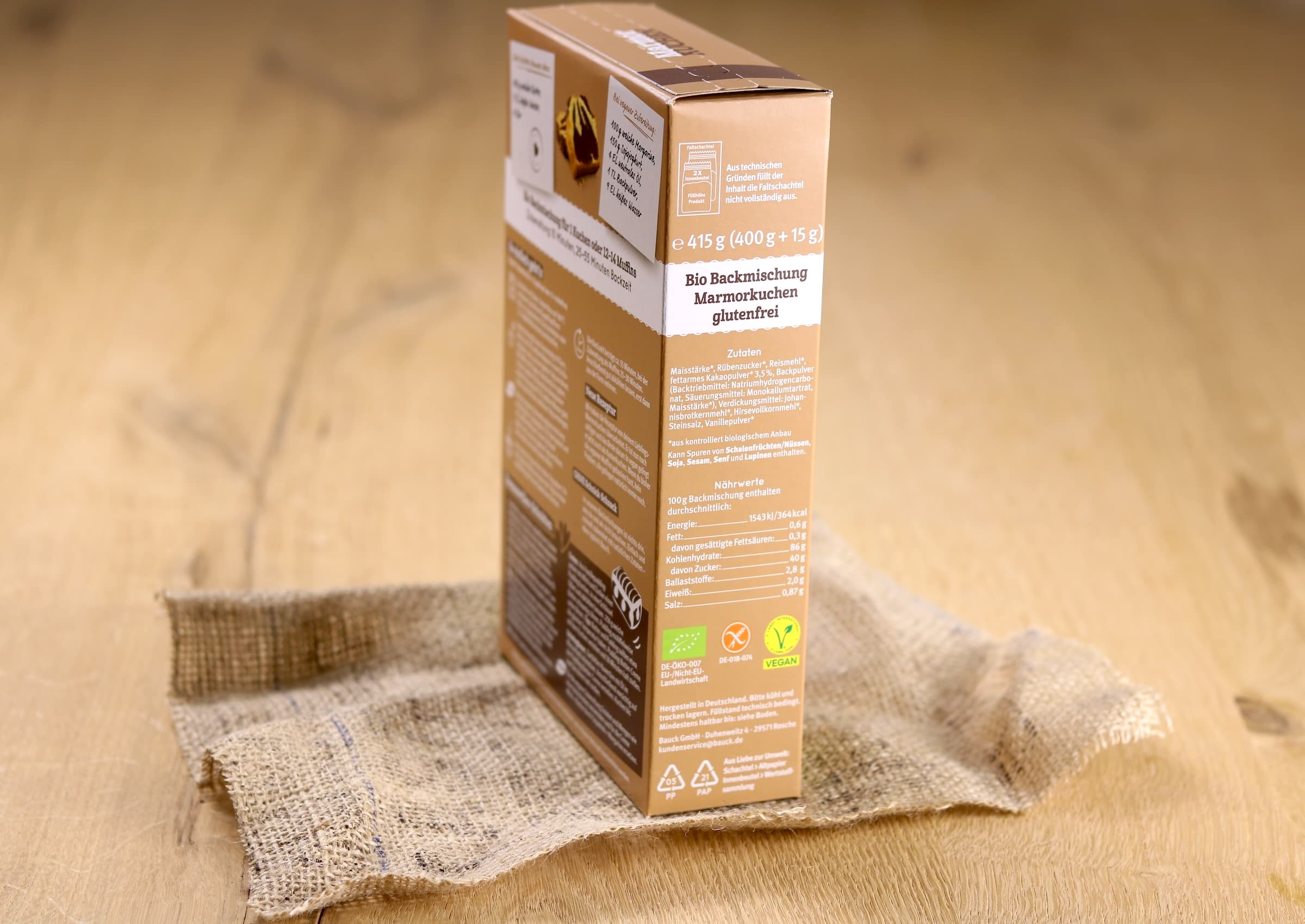 Bio Backmischung Marmorkuchen