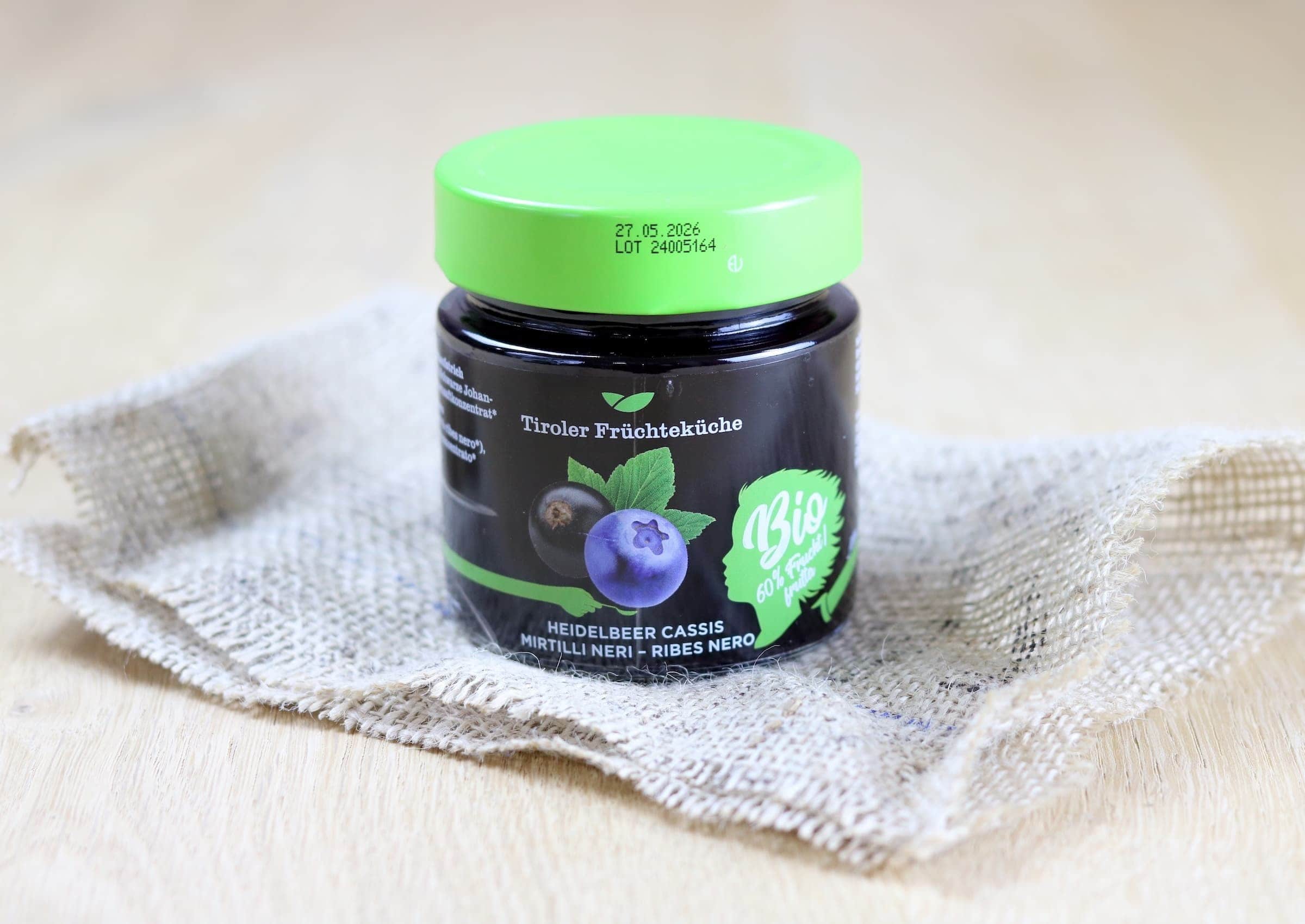 Bio Fruchtaufstrich Heidelbeer-Cassis