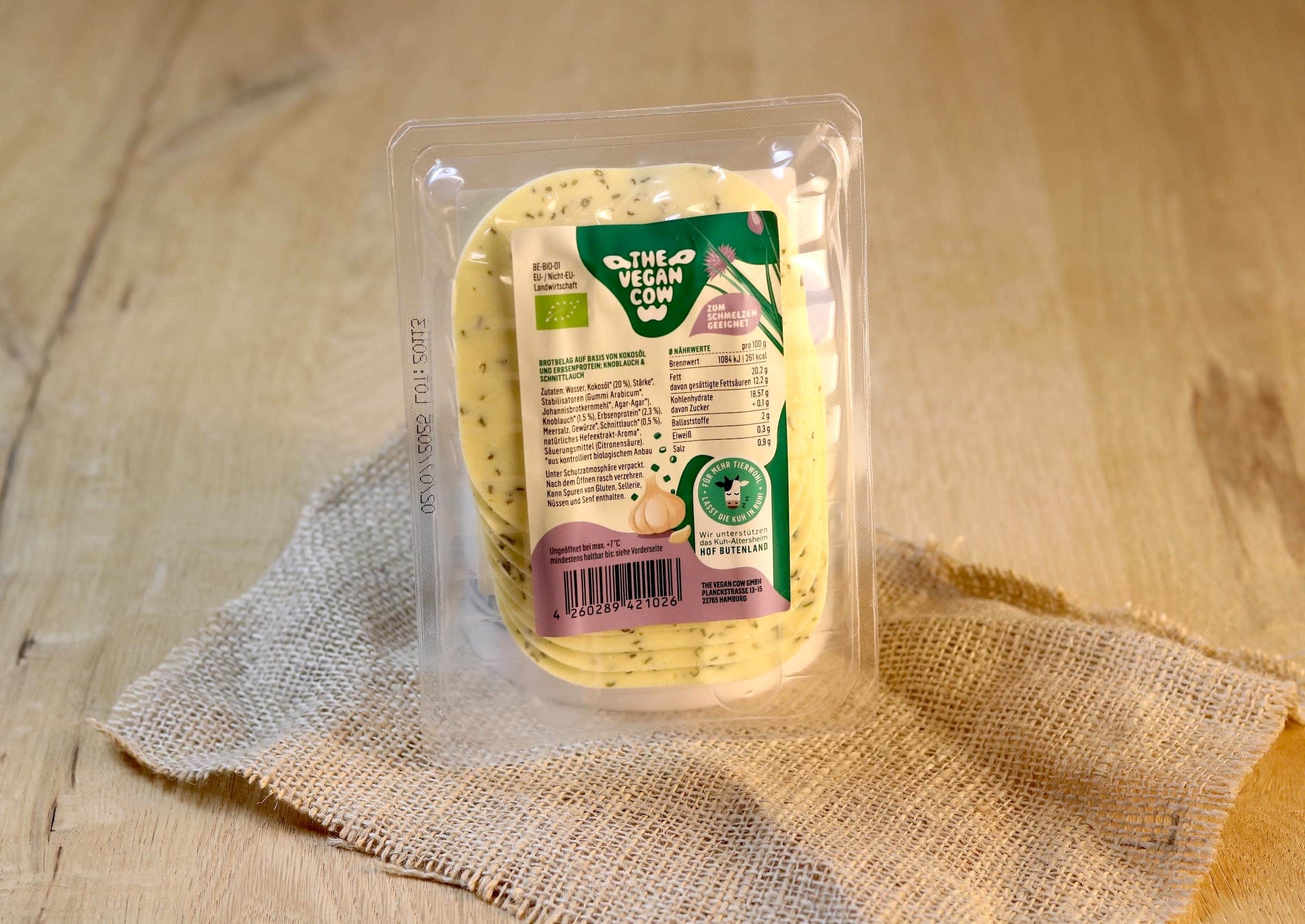 Bio veganer Käse mit Schnittlauch