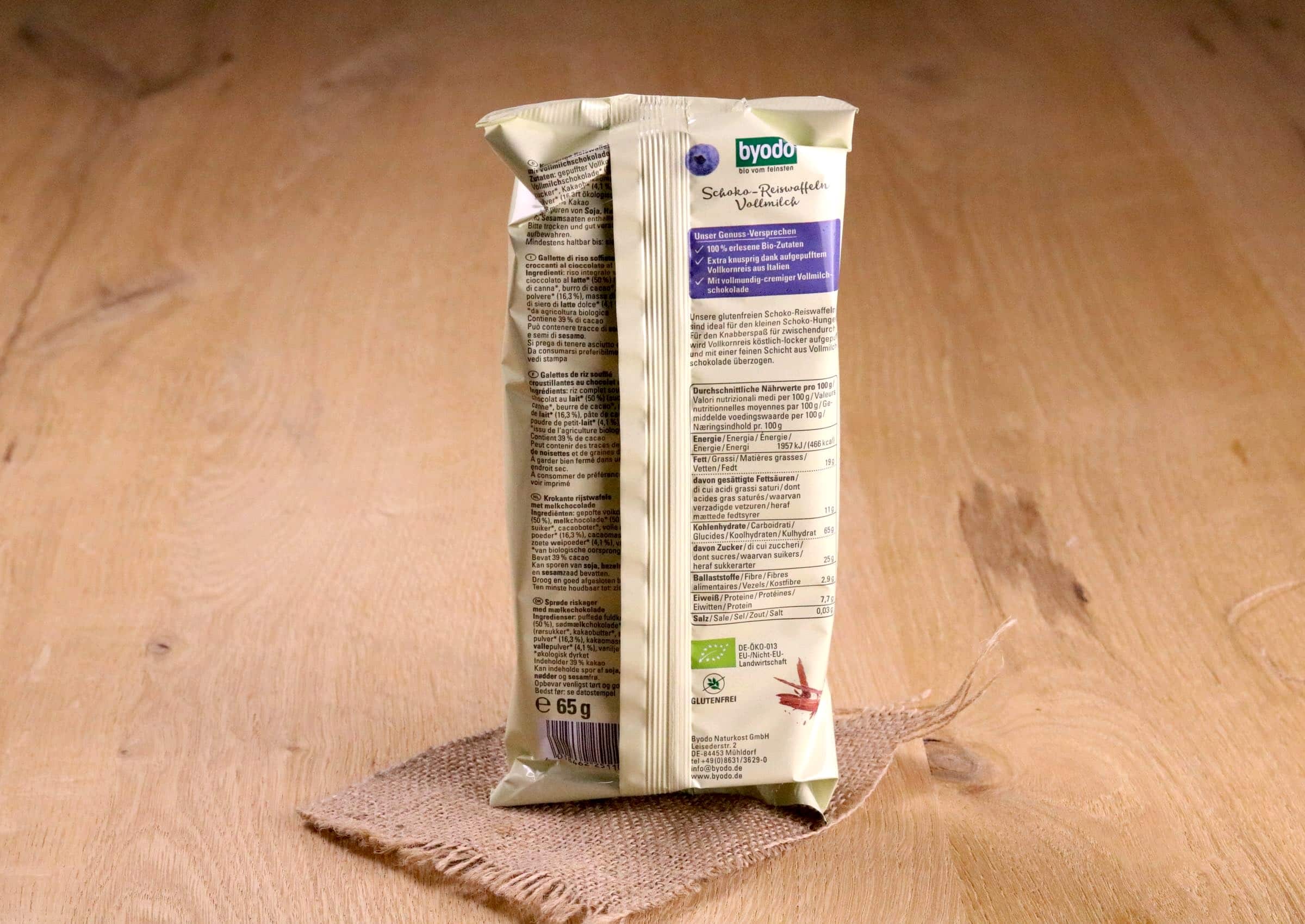 Bio Schoko-Reiswaffeln Vollmilch